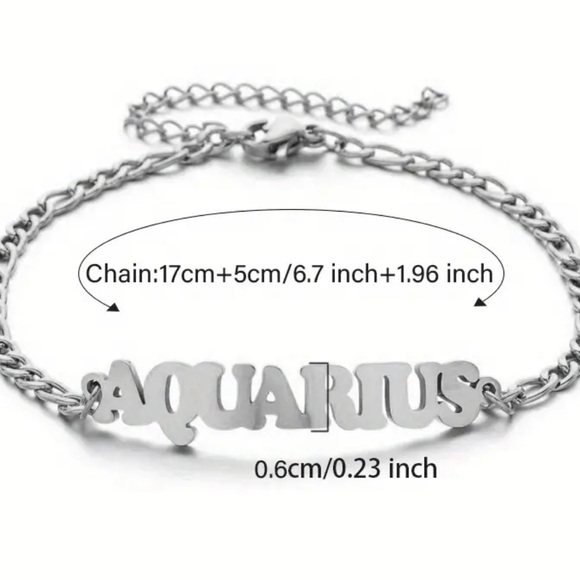 stainless steel zodiac letter pendant bracelets I have all zodiac signs - Picture 3 of 3